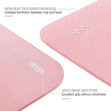 Umineux Yoga Mat - Eco-Friendly, Non-Slip, 1/4" Thick - Perfect for Home Workouts and Pilates Sessio...