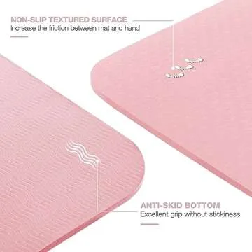 Umineux Yoga Mat - Eco-Friendly, Non-Slip, 1/4" Thick - Perfect for Home Workouts and Pilates Sessio...