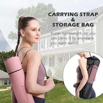 Eco-Friendly Non-Slip Yoga Mat with Carrying Bag