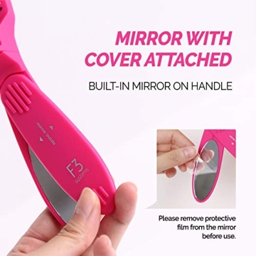 F3 Systems Folding Hair Brush with Mirror for Travel