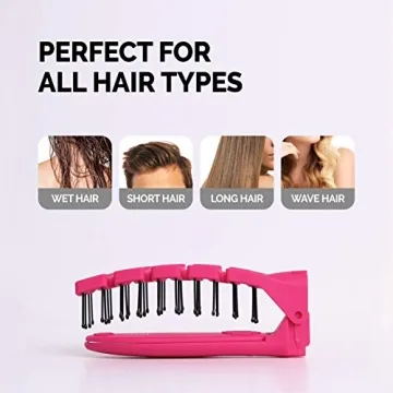 F3 Systems Folding Hair Brush with Mirror for Travel
