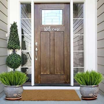 Tecbeauty 30 Bundles Artificial Outdoor Plants, Fake Wheat Grass Faux Plastic Plants UV Resistant Artificial Greenery Shrubs for Garden Patio Porch Window Box Decor