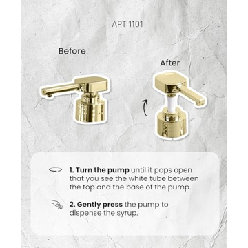 APT 1101 Glass Coffee Syrup Dispensers - Set of 2