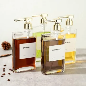 APT 1101 Glass Coffee Syrup Dispensers - Set of 2