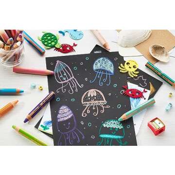 Multi-talented Pencil - STABILO woody 3-in-1 - Wallet of 18 - Assorted Colors + Sharpener