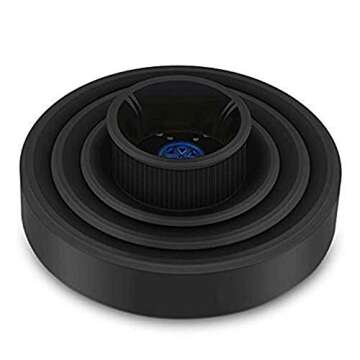 Travel Hair Dryer Diffuser Collapsible For Profession Blow Natural Wavy Fine Thick Hair; Fits blow dryers with up to 2"Nozzle 2019-Black