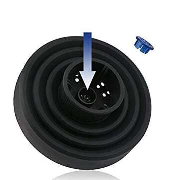 Travel Hair Dryer Diffuser Collapsible For Profession Blow Natural Wavy Fine Thick Hair; Fits blow dryers with up to 2"Nozzle 2019-Black