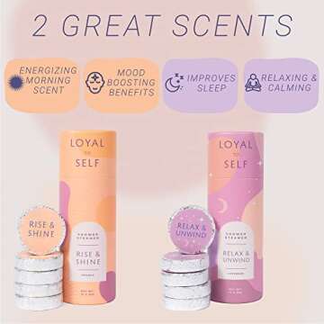 Loyal to Self Shower Steamers 24 Pack - Ultimate Unwind Aromatherapy Bath Bombs Set - Essential Oil ...