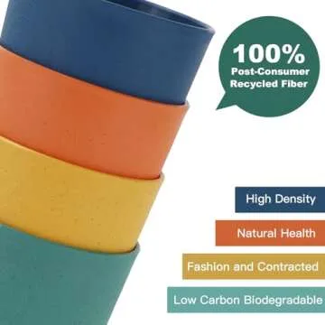 Premium Wheat Straw Unbreakable Drinking Glasses Set