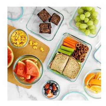 Snapware Pure Pyrex 18-Piece Glass Food Storage Set, 2.6, Clear