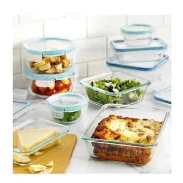 Snapware Pure Pyrex 18-Piece Glass Food Storage Set, 2.6, Clear