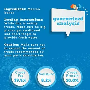 Jack&Pup All Natural 6" Dog Marrow Bones - 3 Pack