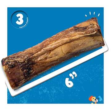 Jack&Pup All Natural 6" Dog Marrow Bones - 3 Pack