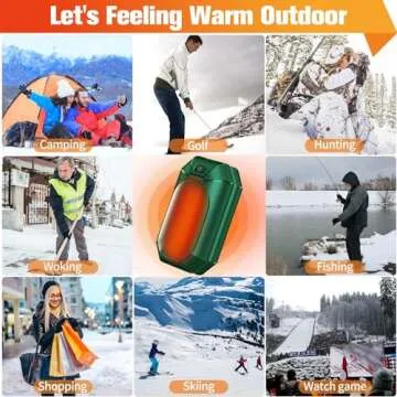 Hand Warmers Rechargeable 2 Pack, Electric Hand Warmers Reusable, Portable Hands Heater Winter Idea Gift for Women and Men, Indoor Outdoor Camping, Fishing, Cycling, Skiing, Massage, Hunting