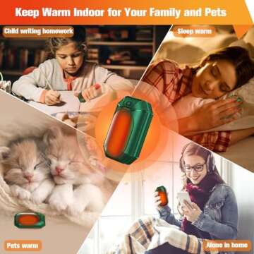 Hand Warmers Rechargeable 2 Pack, Electric Hand Warmers Reusable, Portable Hands Heater Winter Idea Gift for Women and Men, Indoor Outdoor Camping, Fishing, Cycling, Skiing, Massage, Hunting