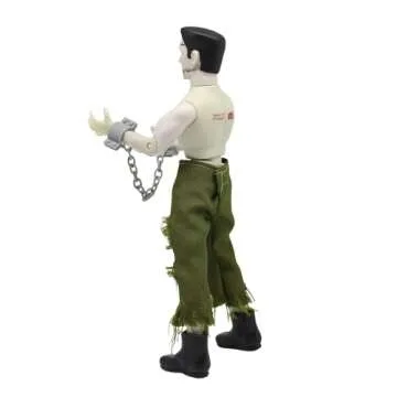 Mego Action Figures, 8” Frankenstein - Bare Chested with Painted Stitches, reconstructed with Different Body Parts (Limited Edition Collector’s Item)