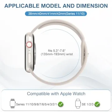 10 Pack Sport Bands Compatible with Apple Watch 38mm 40mm 41mm 42mm 44mm 45mm 46mm 49mm Women Men, S...