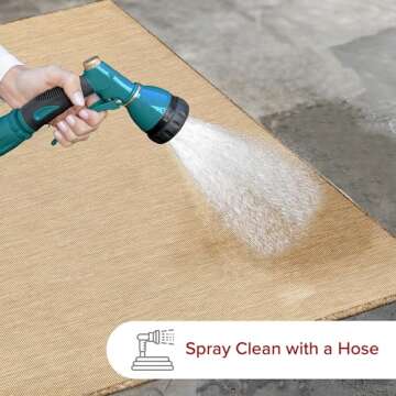 nuLOOM 5' x 8' Outdoor Performance Area Rug, Stain Resistant, Weather Resistant, High Traffic, Patio...