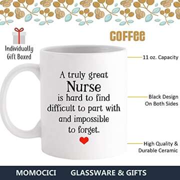 Nurse Gifts 11 OZ Coffee Mug.A Truly Great Nurse Is Hard To Find And Impossible To Forget.Birthday,C...