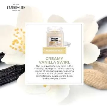 Candle-lite Creamy Vanilla Candle with Long Burn Time