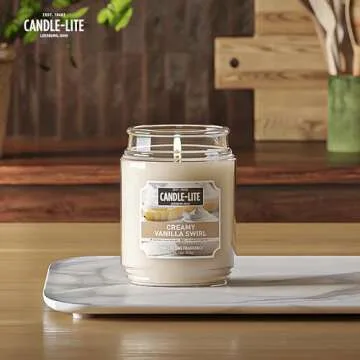 Candle-lite Creamy Vanilla Candle with Long Burn Time