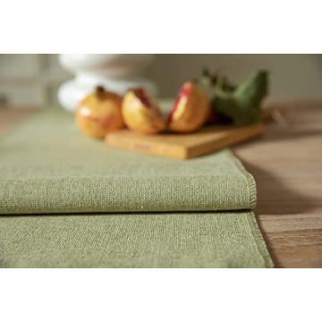 Sage Green Rustic Table Runner 60 Inches Long By ZeeMart