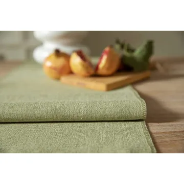 Sage Green Rustic Table Runner 60 Inches Long By ZeeMart