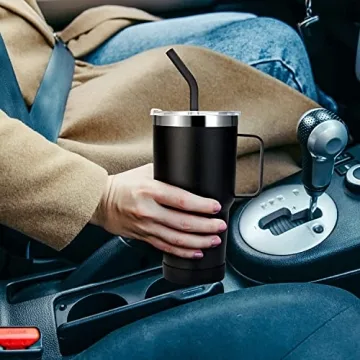 Sursip 30oz Insulated Tumbler With Dual Lids and Straw