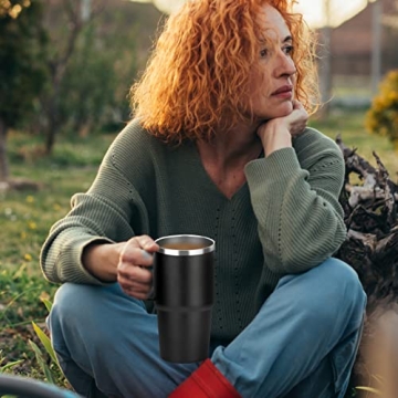 Sursip 30oz Insulated Tumbler With Dual Lids and Straw
