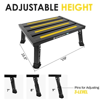 Sturdy Adjustable Step Stool for All Ages - DEPSUNNY