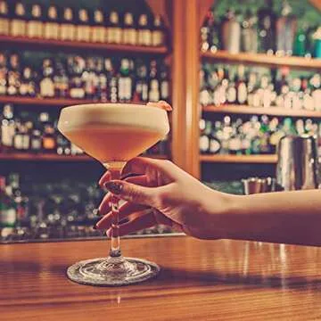 Catchy JEKOSEN Crystal Martini Glasses Set of 4 Gift Box