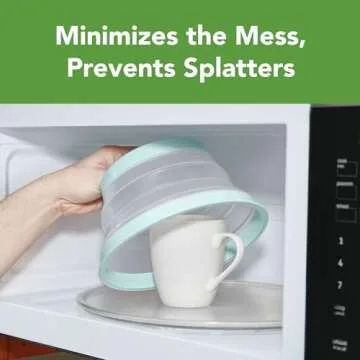 Tovolo Microwave Splatter Cover - Collapsible & Vented Silicone Splatter Guard Lid - BPA-Free Kitche...