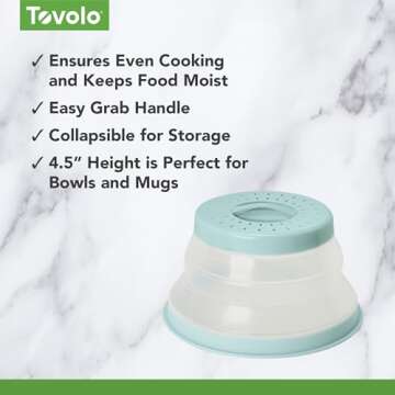 Tovolo Microwave Splatter Cover - Collapsible & Vented Lid