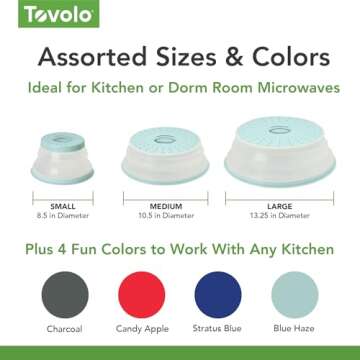 Tovolo Microwave Splatter Cover - Collapsible & Vented Lid