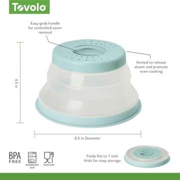 Tovolo Microwave Splatter Cover - Collapsible & Vented Lid
