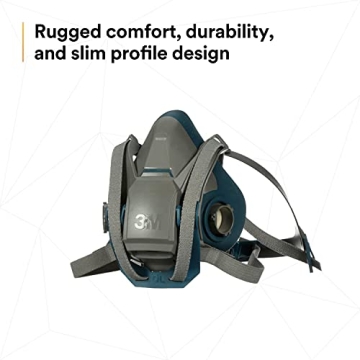 3M Rugged Comfort Quick Latch Respirator for Industrial Use