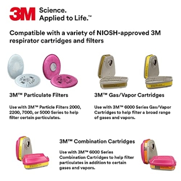 3M Rugged Comfort Quick Latch Respirator for Industrial Use