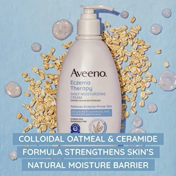 Aveeno Eczema Therapy Daily Moisturizing Body Cream for Sensitive Skin, Soothing Eczema Relief Cream, Colloidal Oatmeal & Ceramide for Dry & Itchy Skin, Steroid- & Fragrance-Free, 7.3 oz