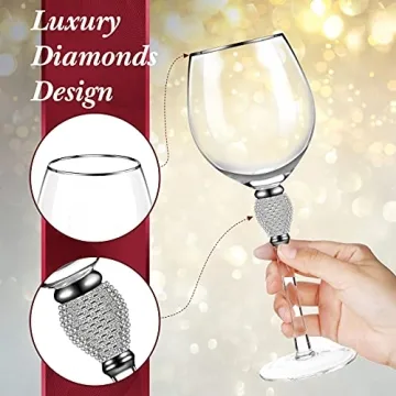 Elegant Rhinestone Wine Glasses for Every Celebration