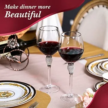 Elegant Rhinestone Wine Glasses for Every Celebration