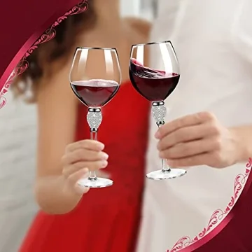 Elegant Rhinestone Wine Glasses for Every Celebration
