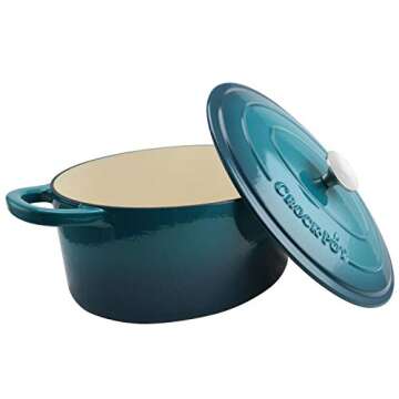 Crock-Pot Artisan 7-Quart Dutch Oven in Teal Ombre