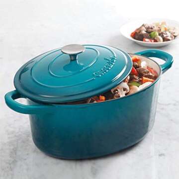 Crock-Pot Artisan 7-Quart Dutch Oven in Teal Ombre