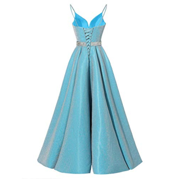 Elegant Satin Prom Dress With Pockets for Women