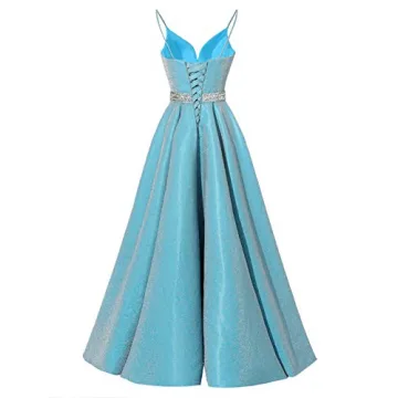 Elegant Satin Prom Dress With Pockets for Women