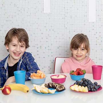 Eco-Friendly Bamboo Kids Plates Set - Safe for Toddlers