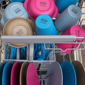 Eco-Friendly Bamboo Kids Plates Set - Safe for Toddlers