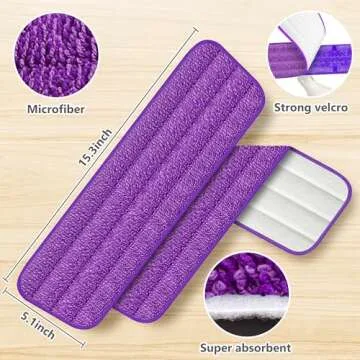 Reusable Mop Pads for Swiffer PowerMop - 18 Pack