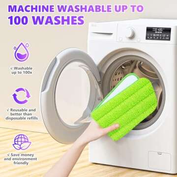 Reusable Mop Pads for Swiffer PowerMop - 18 Pack