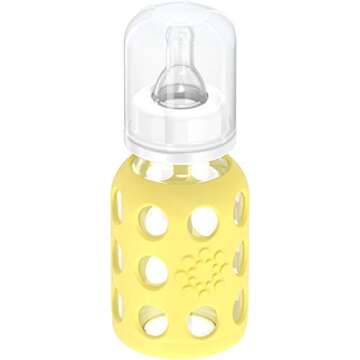 Stylish Lifefactory Glass Baby Bottle | Stage 1 & Silicone Sleeve 4 Oz